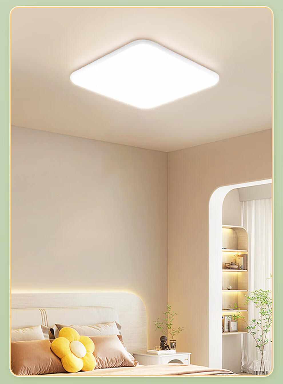 NVC Snow White Ceiling Light, 36W, Tri-Color, Modern And Simple Design, for Bedroom, Study Room, Dining Room, Full Spectrum, Anti-Blue Light LED 10