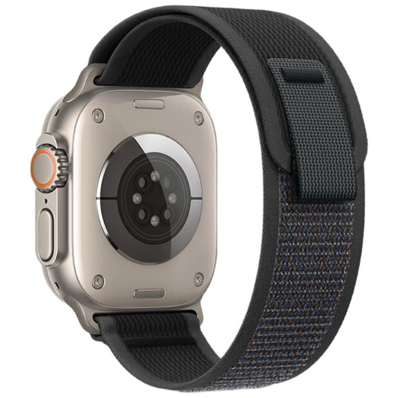 MSSM Compatible Apple Watch Band, IWatch S12 Nylon Trail Loop Strap, for Apple Watch Ultra 4/S11/10/9/Se3 Sport Band, Black