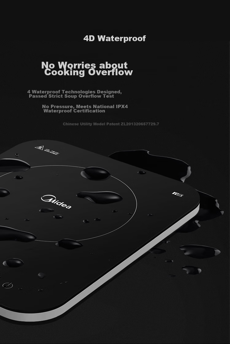 Midea Induction Cooker Ceramic Cooktop, High-Power Household 2200W, Constant Even Heat Technology, Smart Timer, Hot Pot And Stir-Fry Set with Microcrystalline Panel C22-WH2237 16