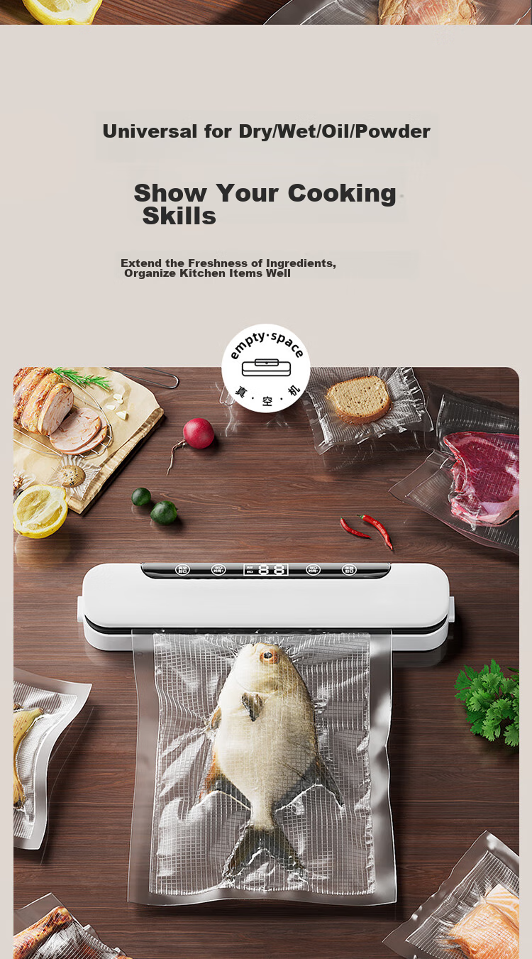 Baijie Food Grade Vacuum Sealer Bags Large 30x40cm Food Vacuum Seal Storage Bags Packaging Bags Preservation Bags Compression Storage Bags 5