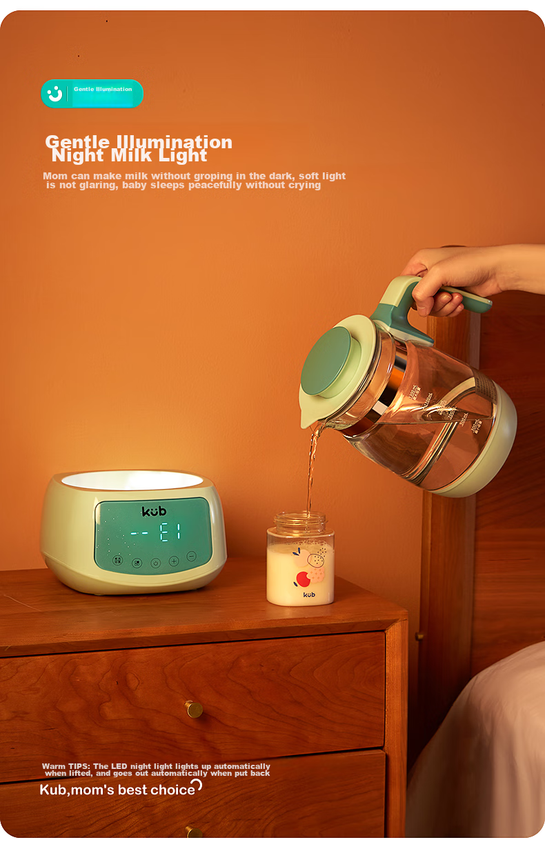 KUB Constant Temperature Hot Water Kettle Milk Maker Smart Milk Warmer Health Pot without Glue, Xindebai 1.3L 14
