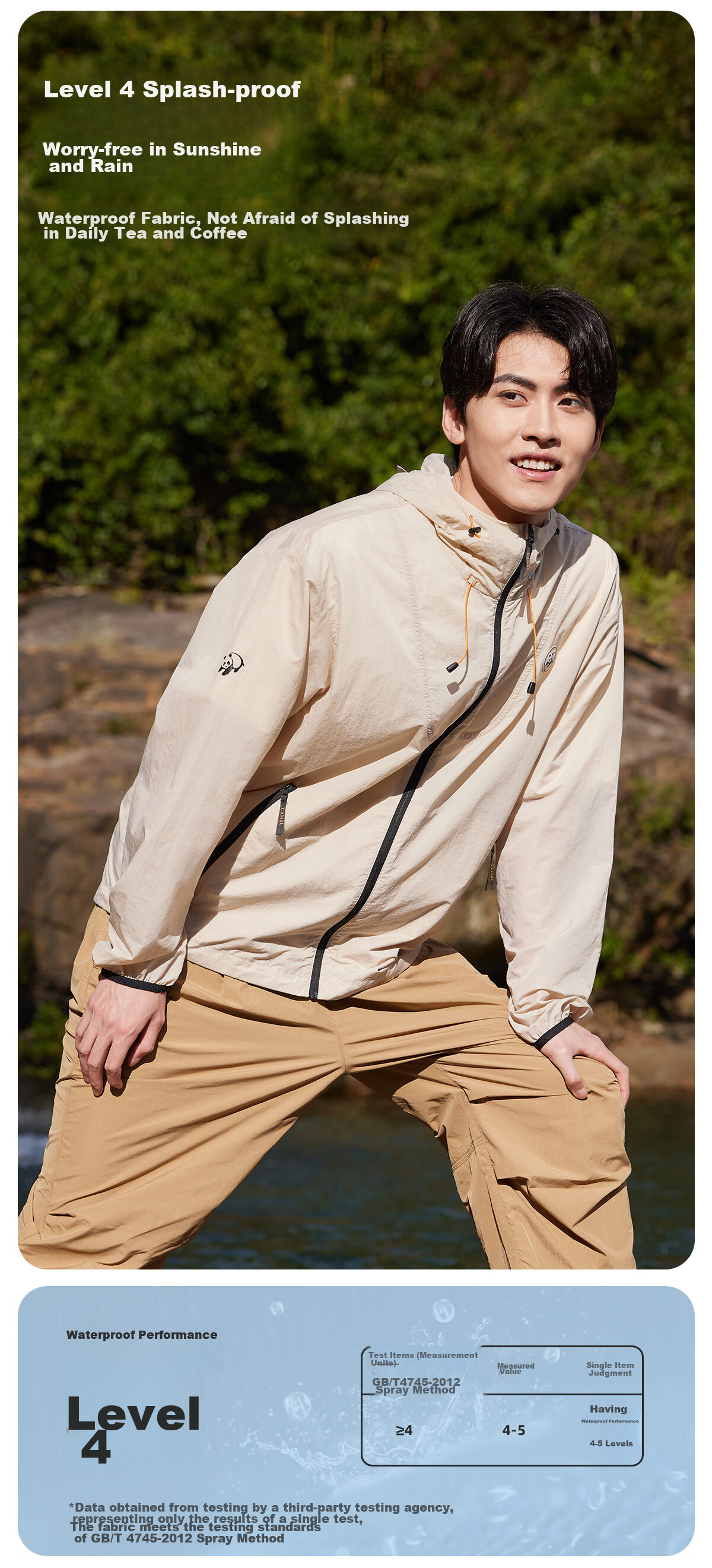 CAMEL Panda Series - Lightweight Sun Protection Jacket for Men And Women, Outdoor Sports Wear with Wide Black Rubber Brim Hat, New Summer Outerwear 12