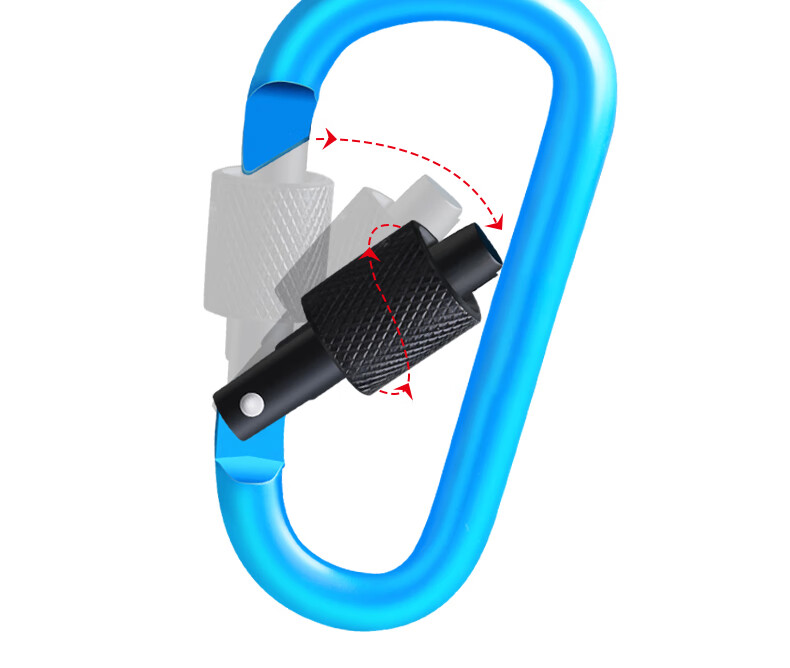 JAJALIN Multifunctional Quick-Release Aluminum Alloy Carabiner Keychain, Gray Single Pack, JA002 11