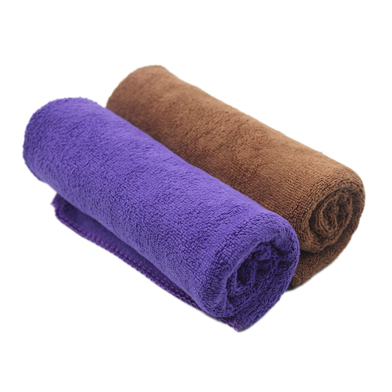 Good Weather Cleaning Cloth, Car Wash Towel, Glass Wiping Cloth, Housekeeping Cleaning Towel, Household Chores Cleaning Cloth, Purple Coffee, Thickened, 2 Pieces, 30*70