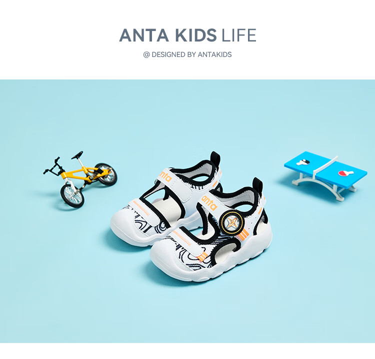 Anta Kids Boys Infant 2026 Summer Breathable Lightweight Octopus Beach Sandals A12620035 14
