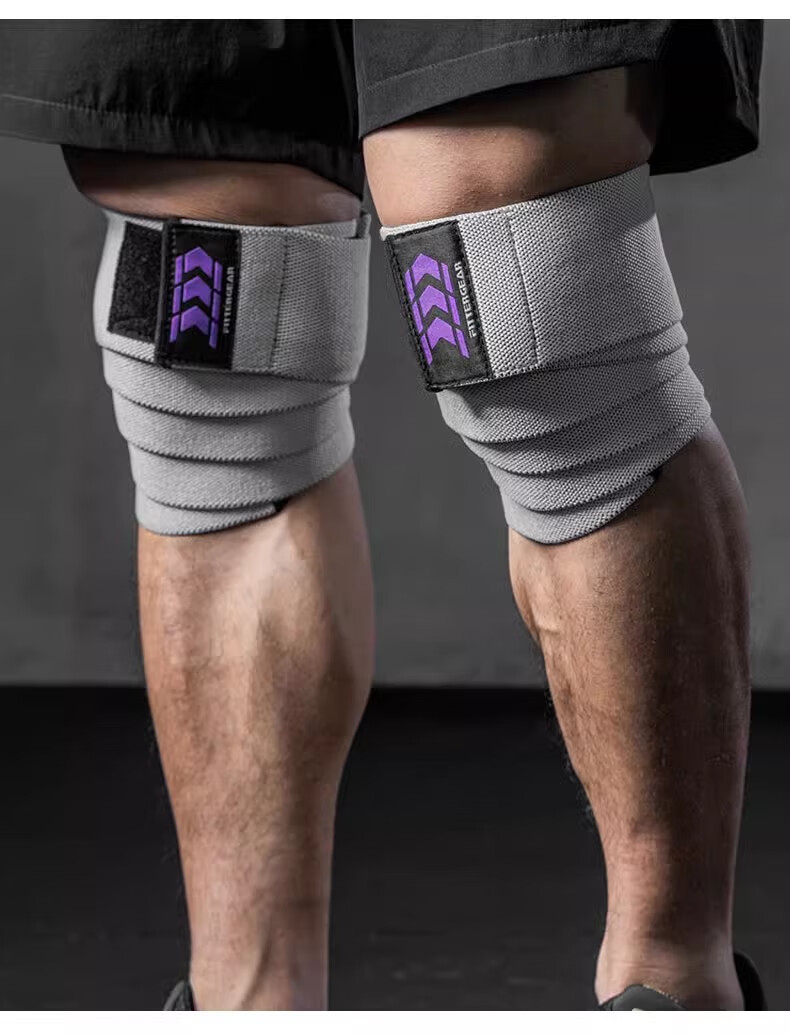 FITTER GEAR Fitness Knee Brace for Men, Weightlifting Squat Elastic Knee Wrap Bandage Strength Training Protective Gear 4