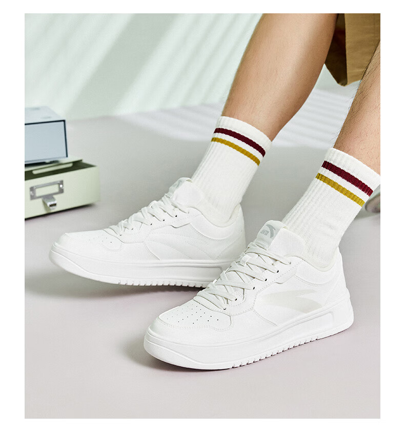 Anta Lightweight Casual White Shoes | Men's Summer White Sneakers Lightweight Versatile Student Sports Shoes 11