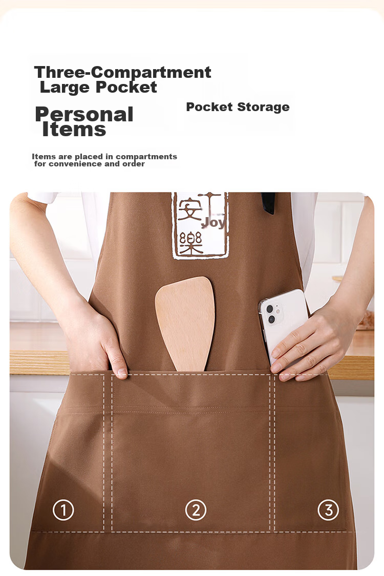 MARYYA Apron, Kitchen Waterproof And Oil-Proof Coverall, Unisex Chef's Wear, Coffee Brewing And Baking, Shoulder-Hanging Work Uniform 3