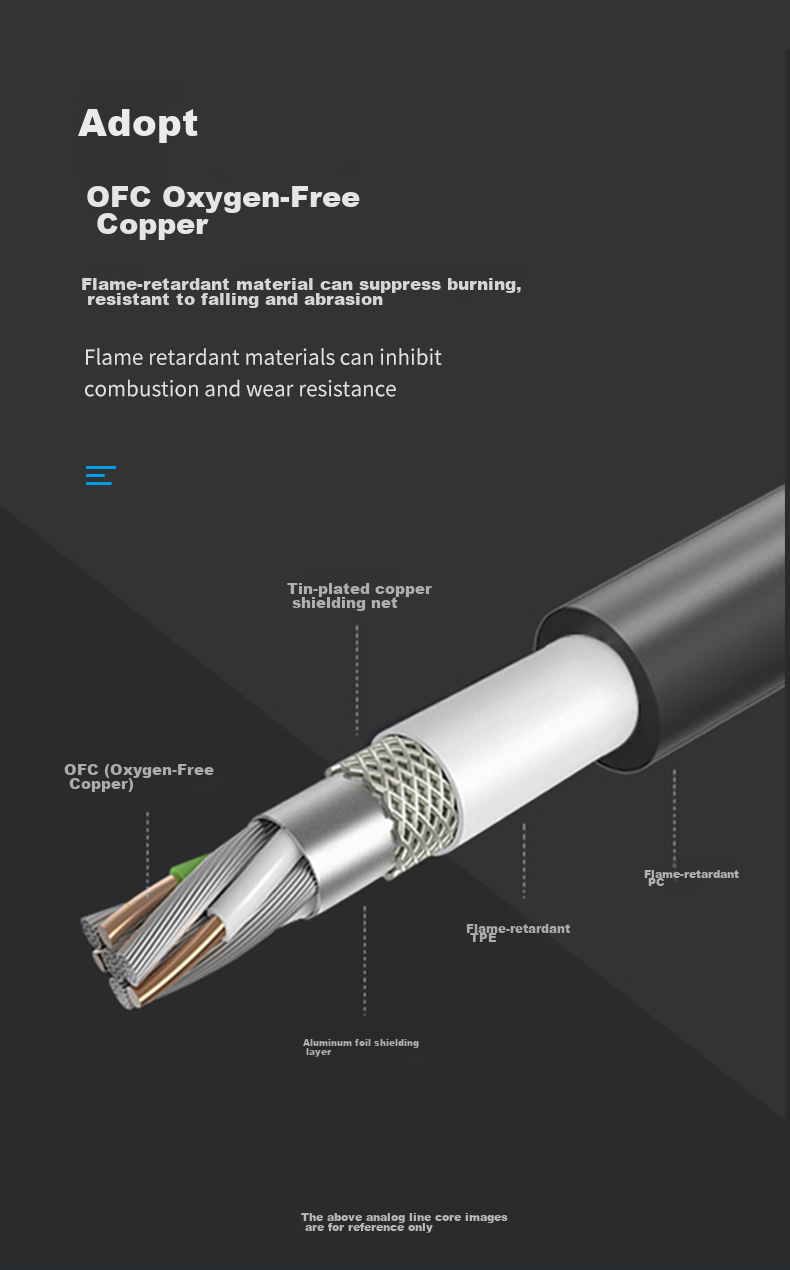 JIB Audiophile AUX Audio Cable, 3.5mm Male to Male Car Connection Cable, Phone Laptop MP34 Player to Headphones Desktop Speaker Cable BP-018 1 Meter 9