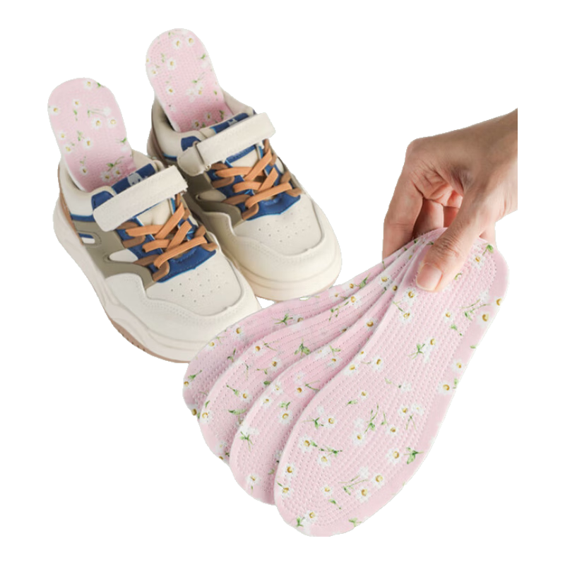 FOOTOPPO Children's Insoles, Pure Cotton Multi-Layer Insoles, Cuttable, All-Cotton Insoles for Girls, Babies, And Boys