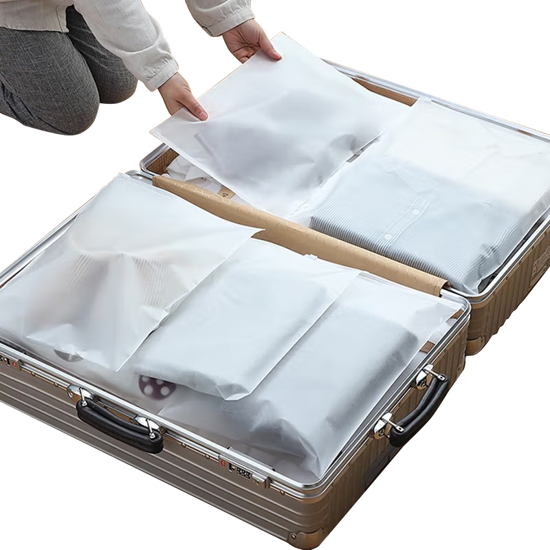 Banzheni Travel Storage Bag, Sealed Bag, Luggage Organizer Bag, Waterproof Clothes Sorting Bag, Toiletry Bag, Semi-Transparent Frosted Bag