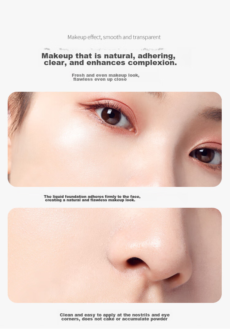 UPLUS Silky Double-Sided Air Cushion Powder Puff Foundation Liquid Powder Puff 2 Pieces, Marshmallow Powder Puff for Dry And Wet Use, No Powder Absorptio 5