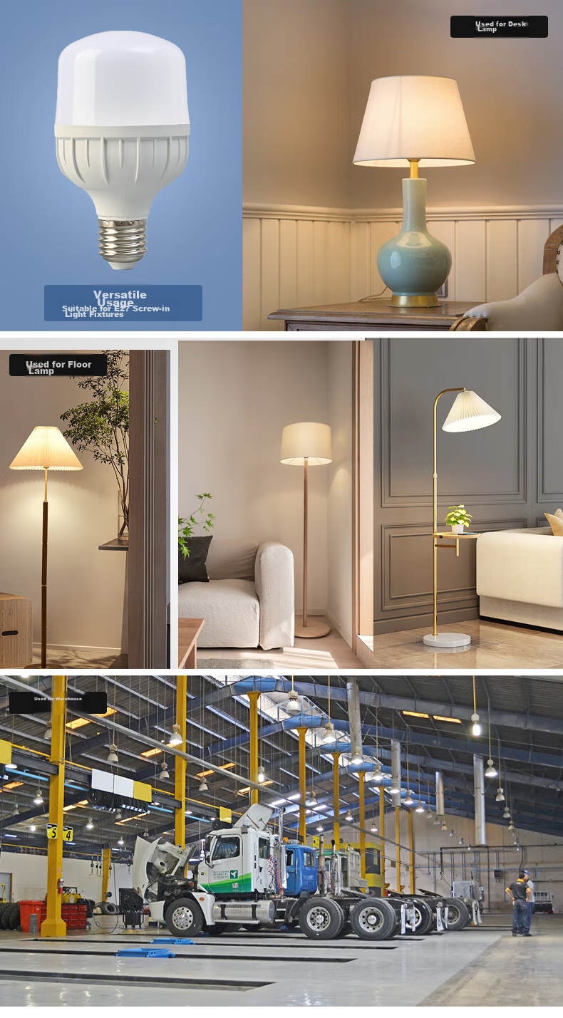 CHNT LED Bulb, Energy-Saving Lamp, E27 Screw Base, for Home And Commercial Use, High-Power Light Source, 28W Cool White Light, Column Bulb 8