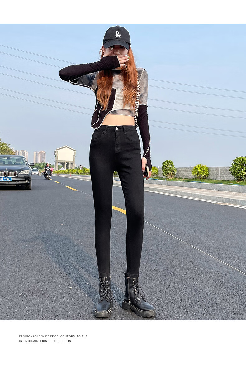 Jeanswest High Waist Women's Jeans 2026 Spring Summer Lightweight Silky Slim Wide Leg Long Pants Denim Blue S 13