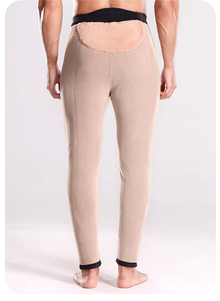 LangSha Cashmere Thermal Pants for Men, Fleece-Lined Thick Cotton Pants, Knee Protection Patches for Middle-Aged And Elderly, Outdoor Wear, Extra Thick for Northeast China 18