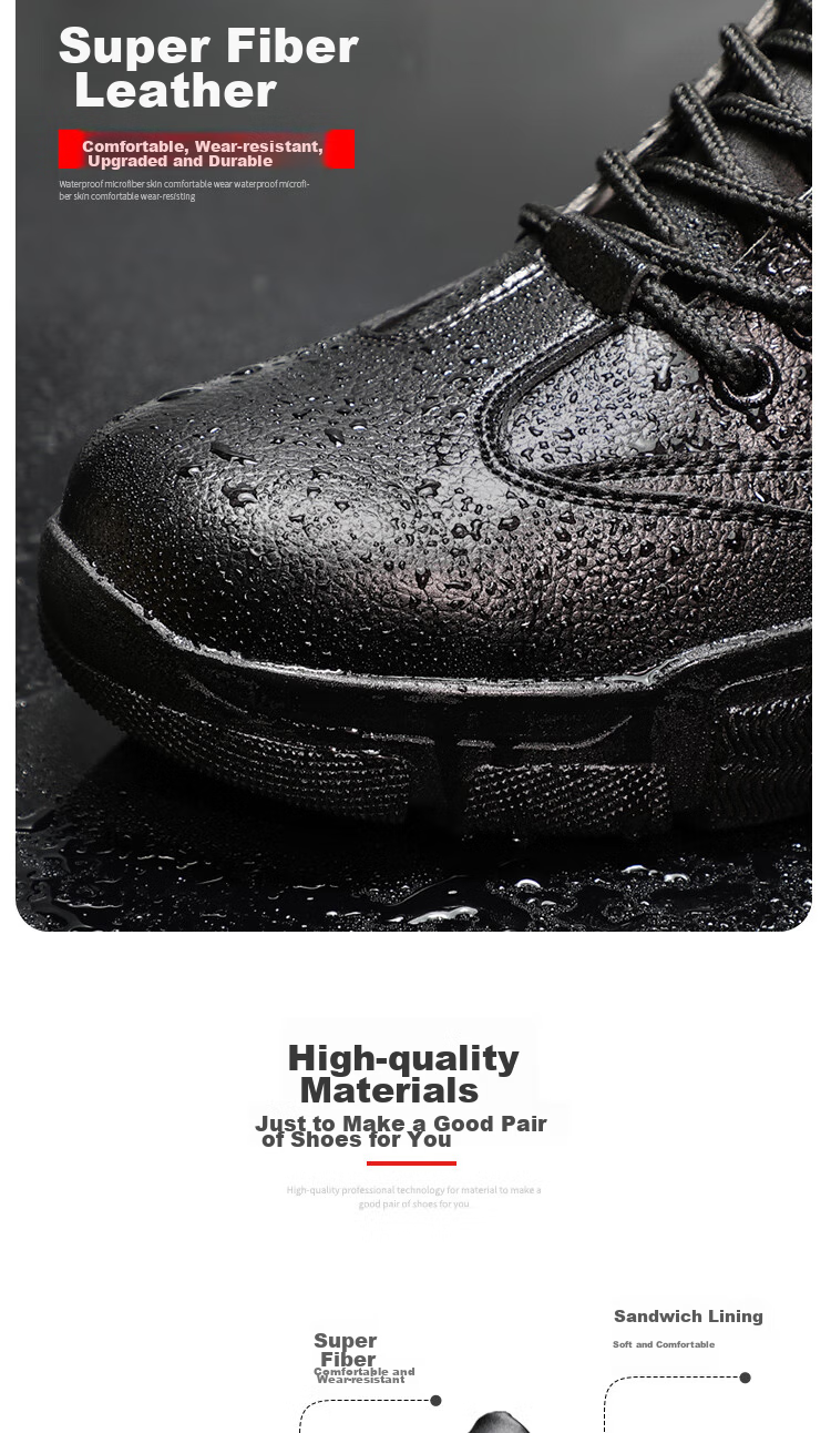 JUNBU Safety Shoes for Men, Summer Breathable Steel Toe Cap, Anti-Smashing And Puncture-Resistant, Lightweight Construction Site Work Boots 1020D Size 43 2
