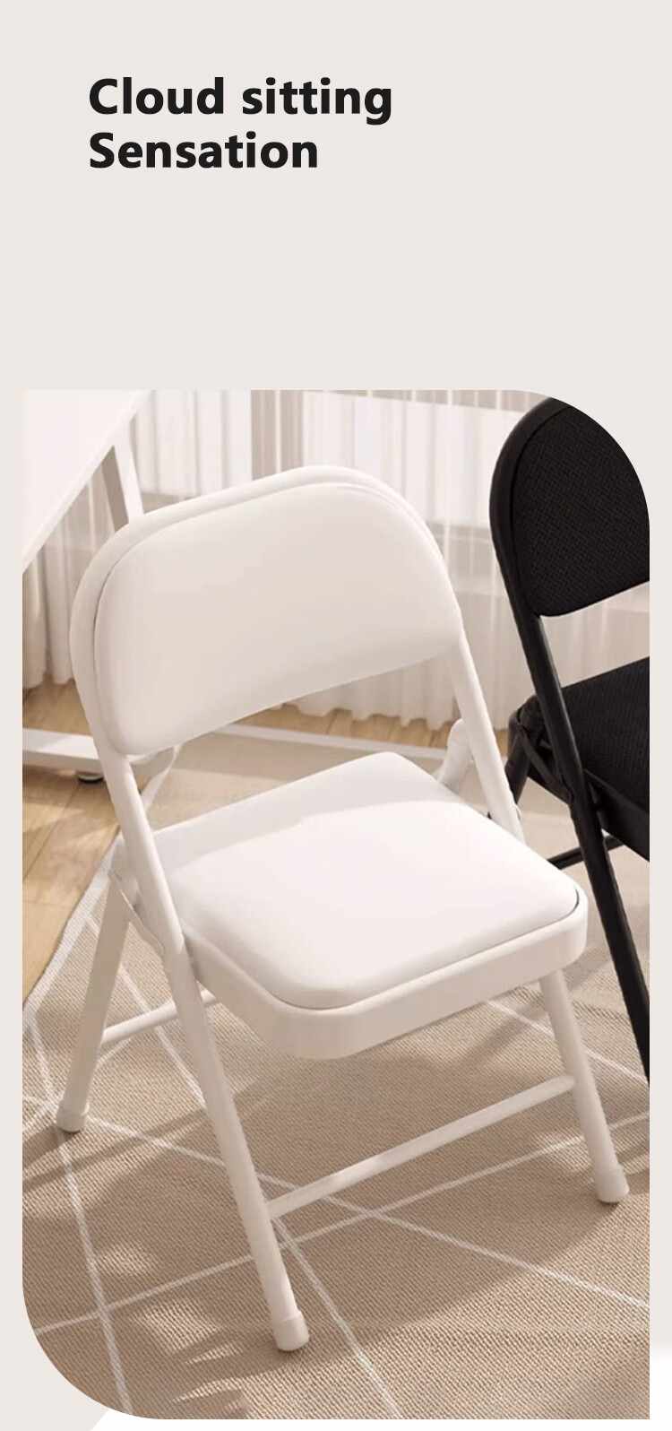 Huanaxin Folding Chair, Training Chair, Backrest Chair, Home Dining Chair, Portable Outdoor Office Chair, Conference Chair, Dormitory Computer Chair, 1022 3