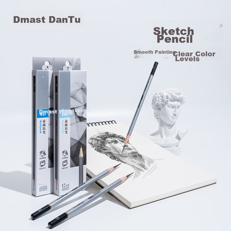 Карандаши чернографитные Deli HB Premium Art Drawing Pencils, 12 шт. в коробке, HB, деревянные, шестигранные, артикул RK3-HB