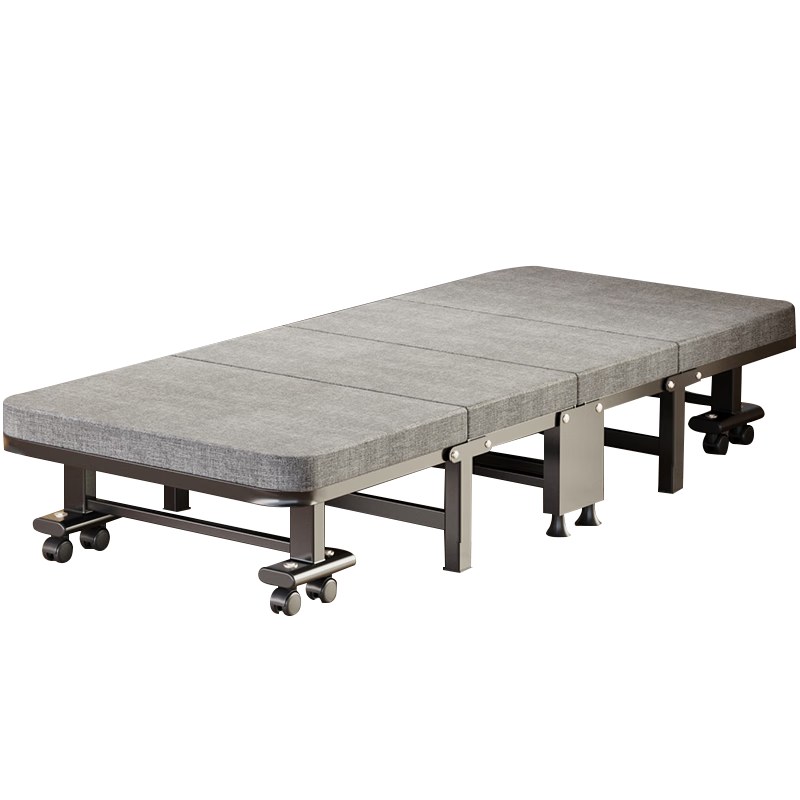 Okeefe Folding Bed, Single Nap Bed for Office, Military Cot, Hospital Companion Bed, 90cm Latex Foam Bed