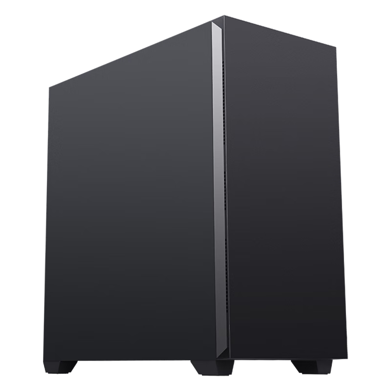 SAMA Black Hole PRO Black Mid-Tower Active Sound-Absorbing Noise-Reducing Computer Case, Cooling Upgrade/standard Configuration with 3 Mute Fans/three-Sided Sound-Absorbing Cotton/Supports 360mm Water Cooling