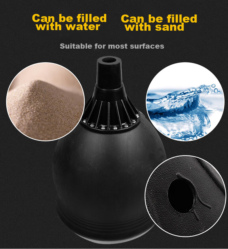 Li-Ning Boxing Punching Bag, Home Standing Adult Punching Bag, Kickboxing Training Equipment, Non-Slip Taekwondo Punching Target, 056 Black 9