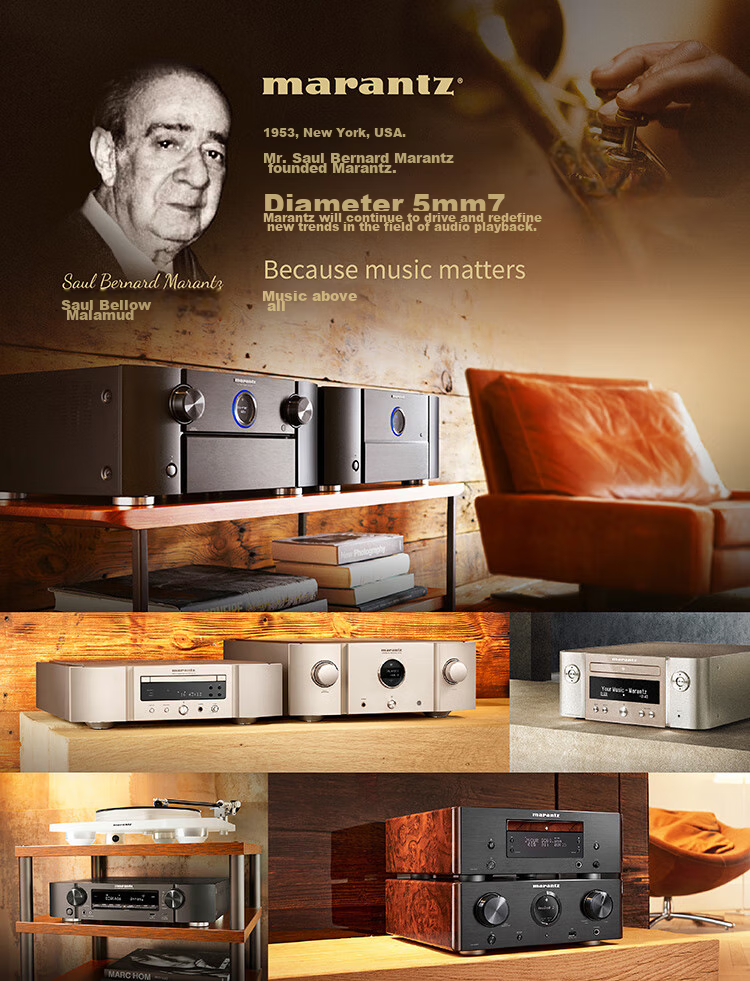 MARANTZ M-CR612 Speaker, HiFi Audiophile CD Player Two-In HEOS Lossless Music Streaming Wi-Fi/Bluetooth/Qplay/AirPlay2, Gold 11