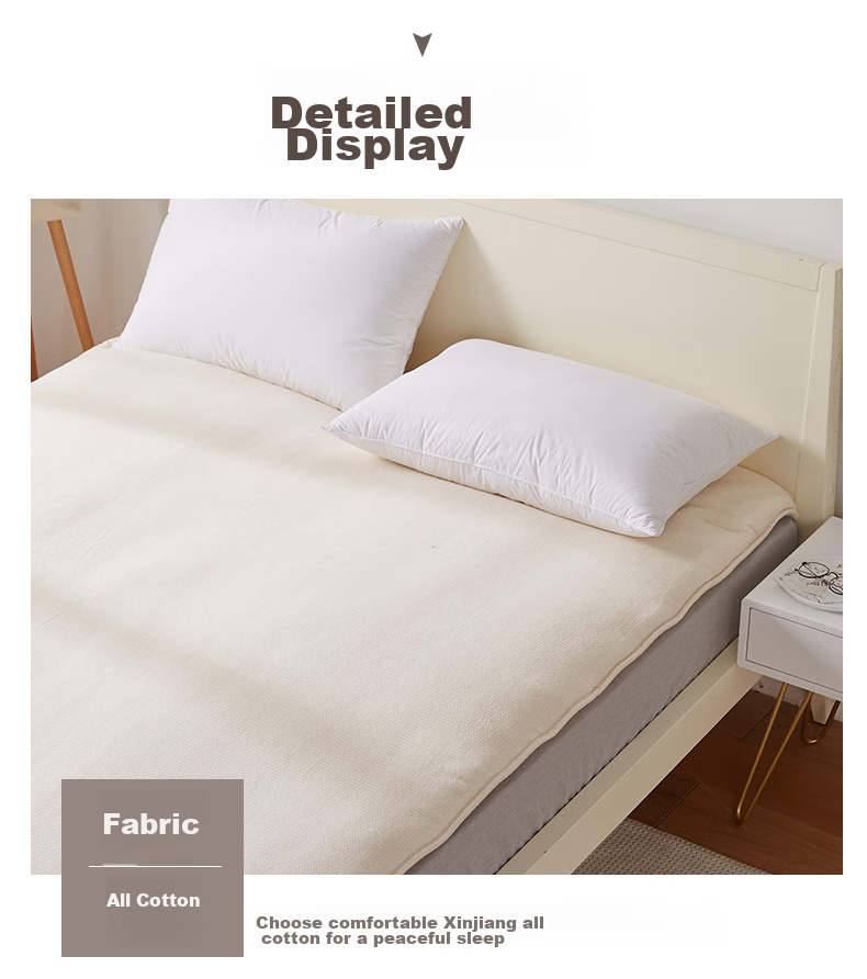 BEYOND Home Textiles, 100% Xinjiang Cotton Thickened Mattress, Double Bed Pad, All-Cotton Quilt, Sleeping Mat, Thickened Version, 1.5 Meters 8