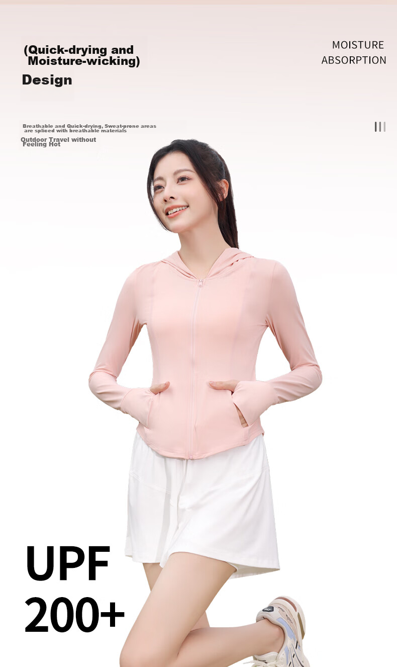 Langsha Women's Slim Fit Ice Silk UV Protection Sun Shirt 2024 New Cool Breathable Comfortable 6