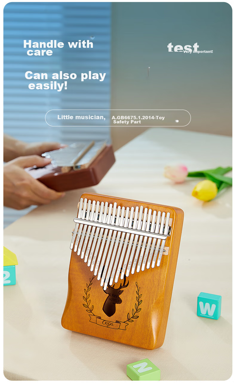 Qian Gu Kalimba Thumb Piano 21-Note Beginner Easy-to-Learn Instrument Finger Piano for Girls Children's Festival Gift 2
