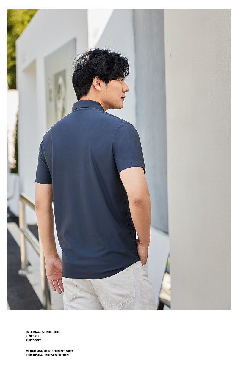 LangSha Men's POLO Shirt, Summer T-Shirt, Sports Quick-Dry Collared Short Sleeve, Ice Silk Breathable, Running Fitness Father's Day Gift 20