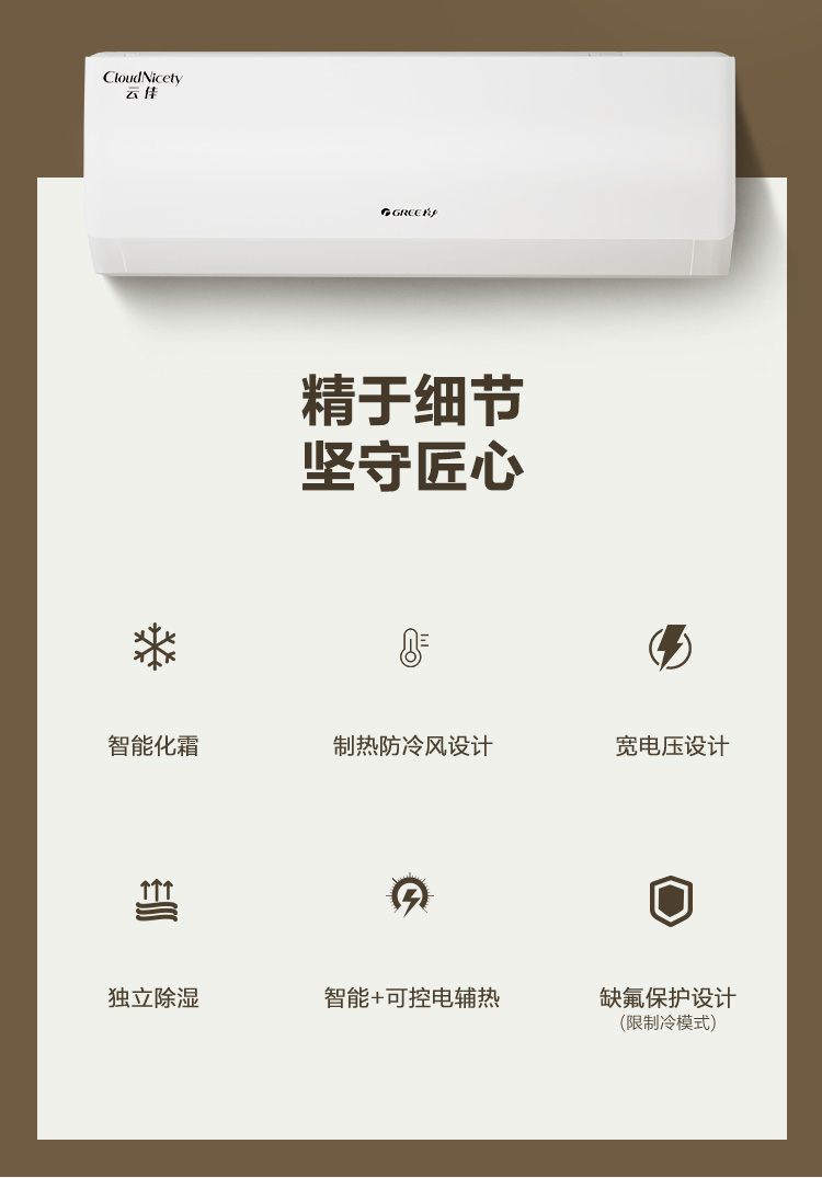 格力 云佳 正1.5匹壁挂式空调 新一级能效 图9