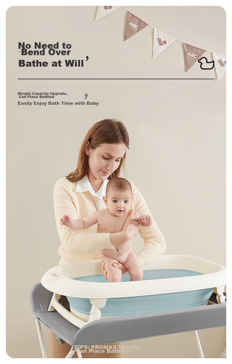 ABCMOKOO Saite Diaper Changing Table, Baby Care Station, Multifunctional Massage And Touch Table for Newborns, Diaper Changing Station - Cartoon Champagne Gold 26