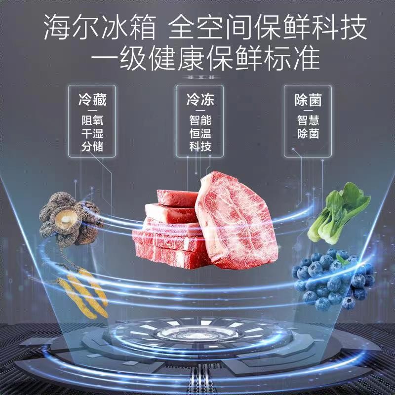 海尔（Haier）【全空间保鲜科技】海尔冰箱家用十字对开门BCD-513WGHTD19DYU1一级双变频干湿分储智能语音