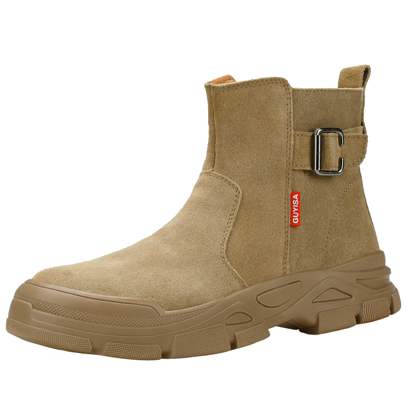 JUNBU Welding Safety Shoes for Men, High-Top Steel Toe Cap, Puncture-Resistant, Comfortable, Wear-Resistant Work Boots 0282F Size 37