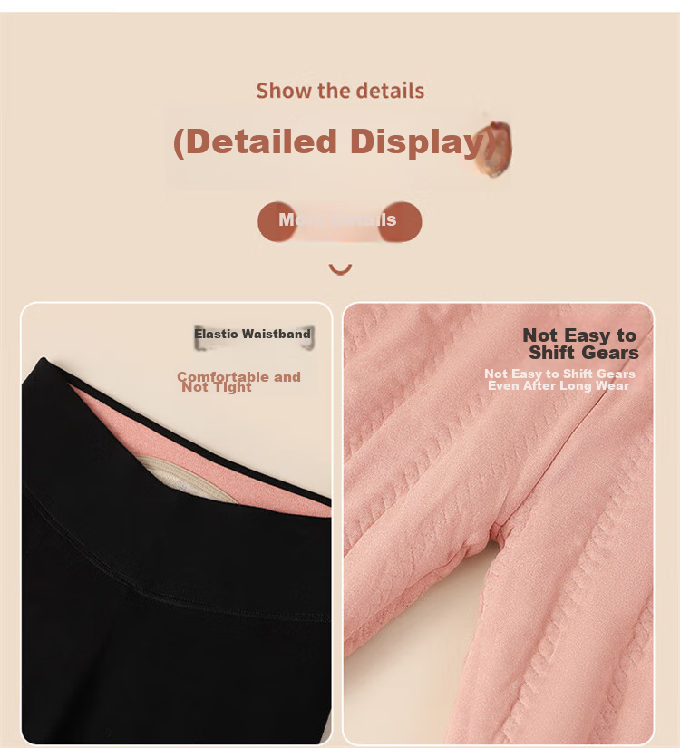LangSha [Fall New Arrival] Silk Thermal Pants for Women, Winter Outer Wear, Fleece-Lined, Thickened Base Layer Pants, Plus Size, Extra Thick Cotton Pants 16