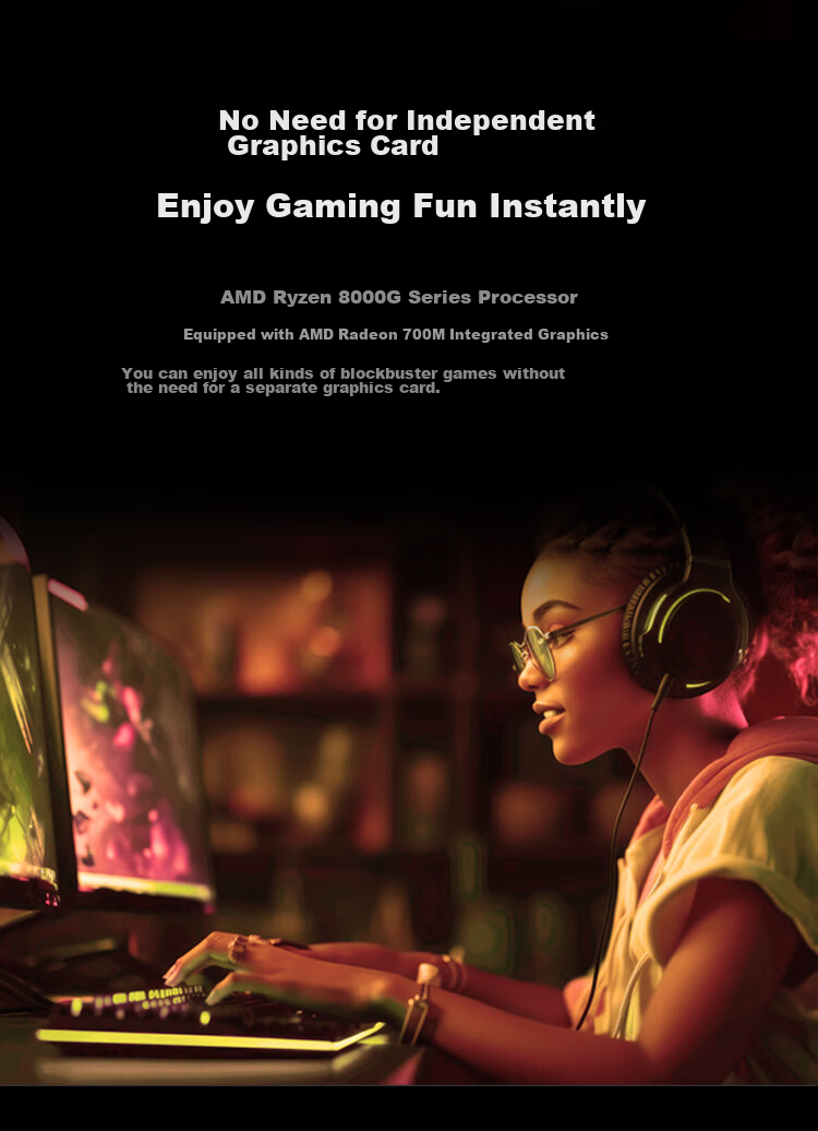 AMD Ryzen 5 8600G Processor, 6 Cores 12 Threads, Built-In NPU Supports AI, Includes Radeon Graphics Integrated, Boxed CPU for Gaming And Valve/Parallels/CSGO 3