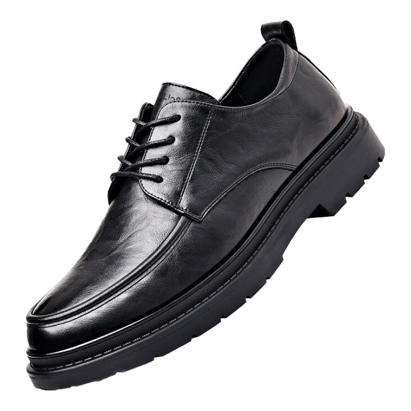 MULINSEN Men's Business Formal Casual Shoes Versatile Lace-up Thick-soled Work Shoes 5591