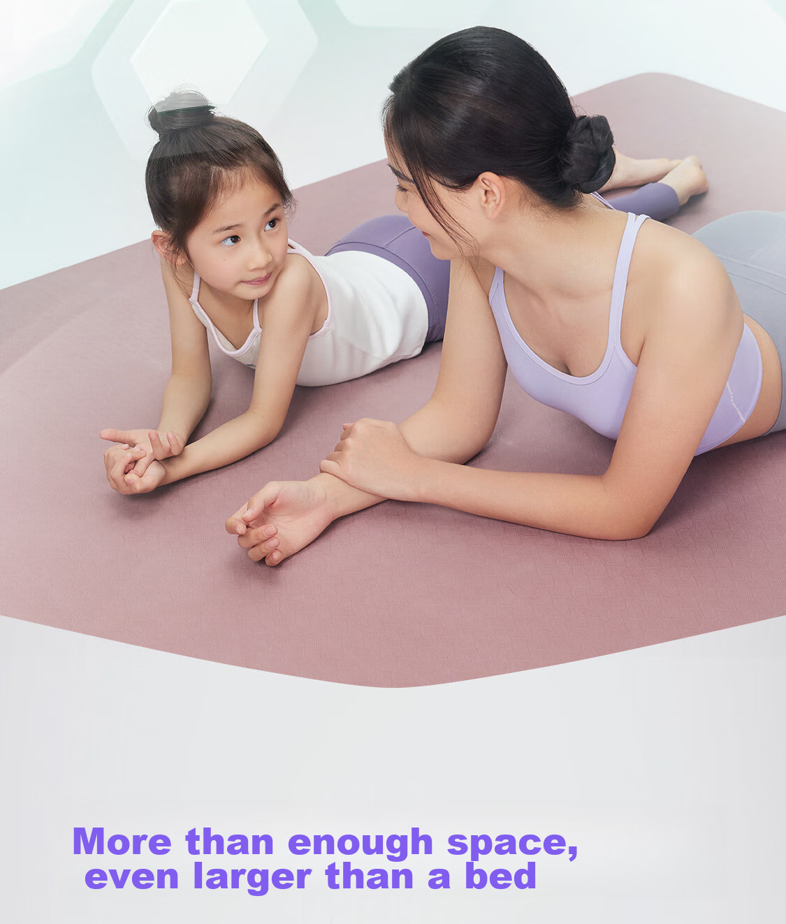 Keep Family Antibacterial Yoga Mat, Extra Large, Thickened And Extended, Antibacterial Non-Slip Soundproof Floor Mat for Exercise, Pilates And Fitness 10