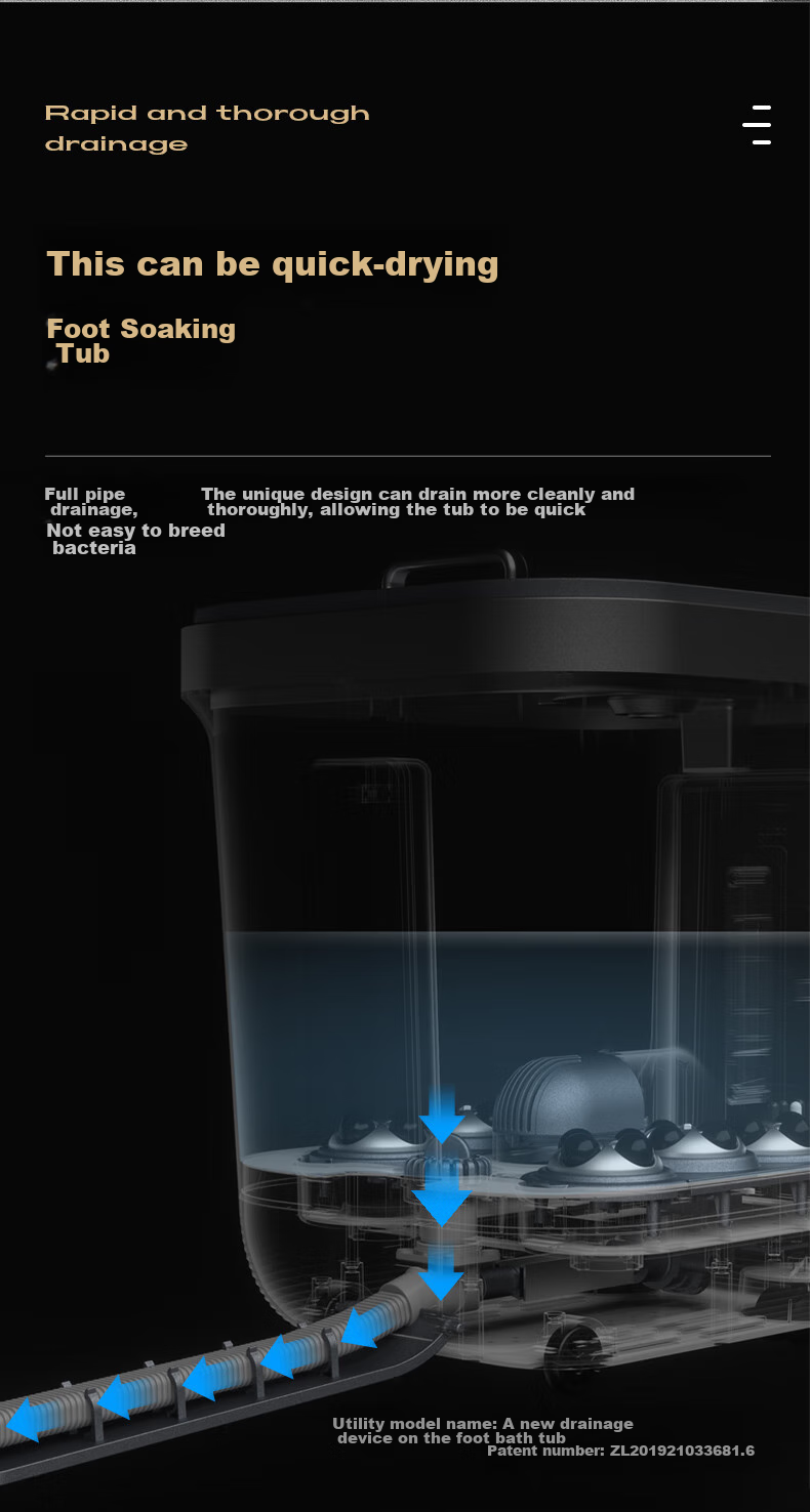 KASJ [Mid-Autumn Festival Gift] Antibacterial Foot Soaking Bucket, Fully Automatic Massage Electric Knee-High Foot Bath Basin, Constant Temperature Foot Therapy, Foot Washing, Gift for Elders, Birthday Z201 Present 9