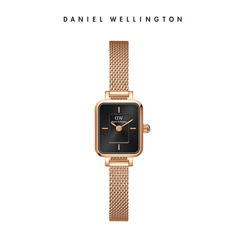 DanielWellington DW Ladies Watch, Vintage Small Sugar Cube Steel Strap Quartz Wristwatch, Birthday Gift for Girlfriend, DW647