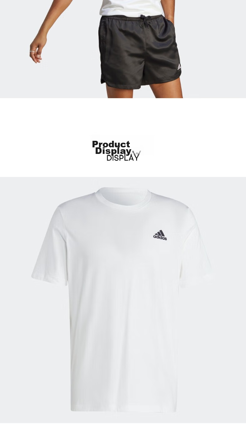 Adidas Men's Pure Cotton Casual Round Neck Short-Sleeve Sports T-Shirt IC9282, Black, A/XL Size 6