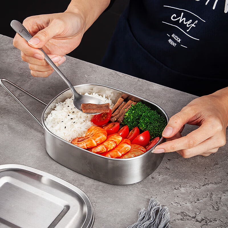 Ланч-бокс Maxcook MCFT171, 304 нержавеющая сталь, 1000 мл, студенческий, большой размер