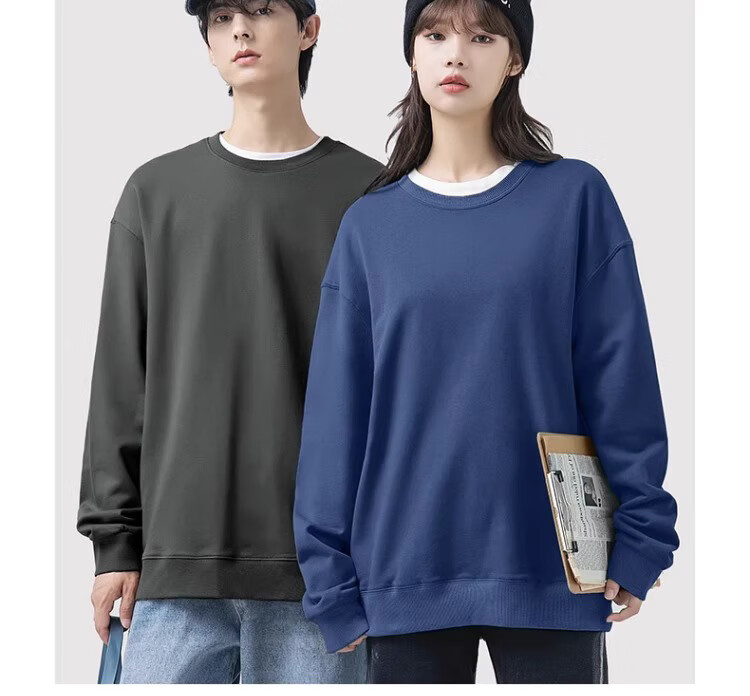 GENIOLAMODE Fleece-Lined Sweatshirt for Men, Winter 2026 New Style Round Neck Thick Warm Base Layer Long-Sleeve T-Shirt Trendy 12