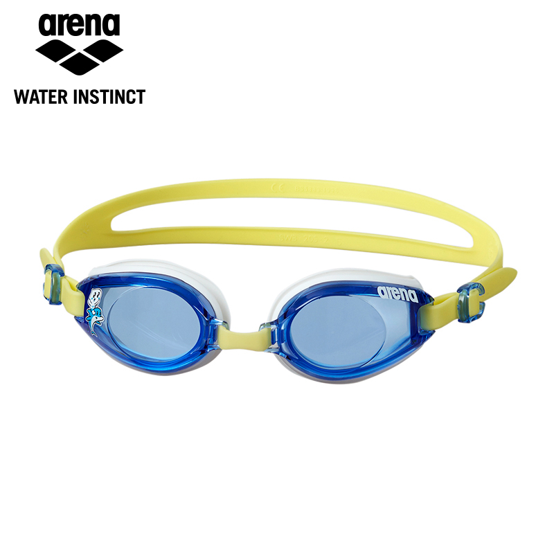 Arena Unisex Youth Swimming Goggles Waterproof Anti-Fog HD Vision Coated Fitness Swim Glasses Blue/Yellow 2