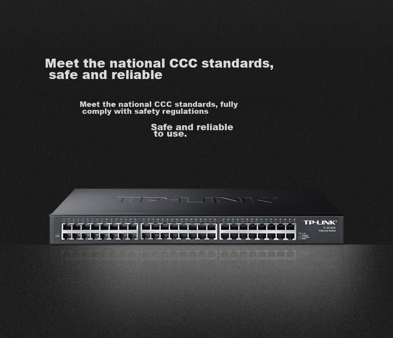 TP-LINK 48-Port Full Gigabit Unmanaged Switch, Enterprise-Grade Switch, Monitoring Network Cable Splitter, Traffic Distributor TL-SG1048 5