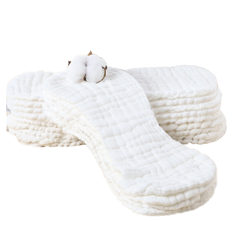 Babyprints [Without Carbamide] Baby Diaper Gauze Pure Cotton Newborn Diaper Pad, Washable Breathable, 10 Pieces