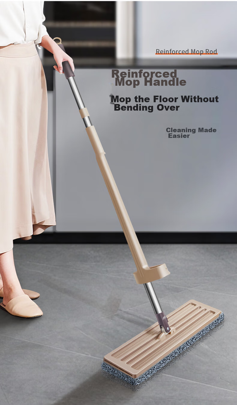BEKAHIQ Flat Mop, 38cm, 4 Mop Pads, Household All-In No Hand Washing, 2026 Floor Cleaning Wonder, Dust Push Flat Mop 4