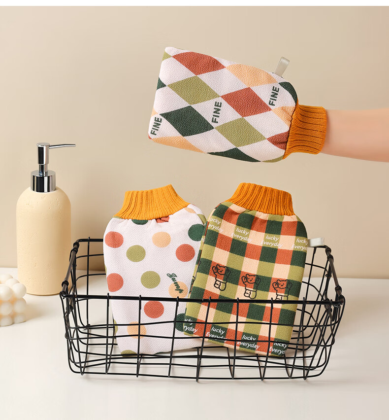 Grace Exfoliating Washcloth, Bath Scrubber, Home Use Back Scrubber Gloves, Mud Removal Exfoliating Washcloth 14