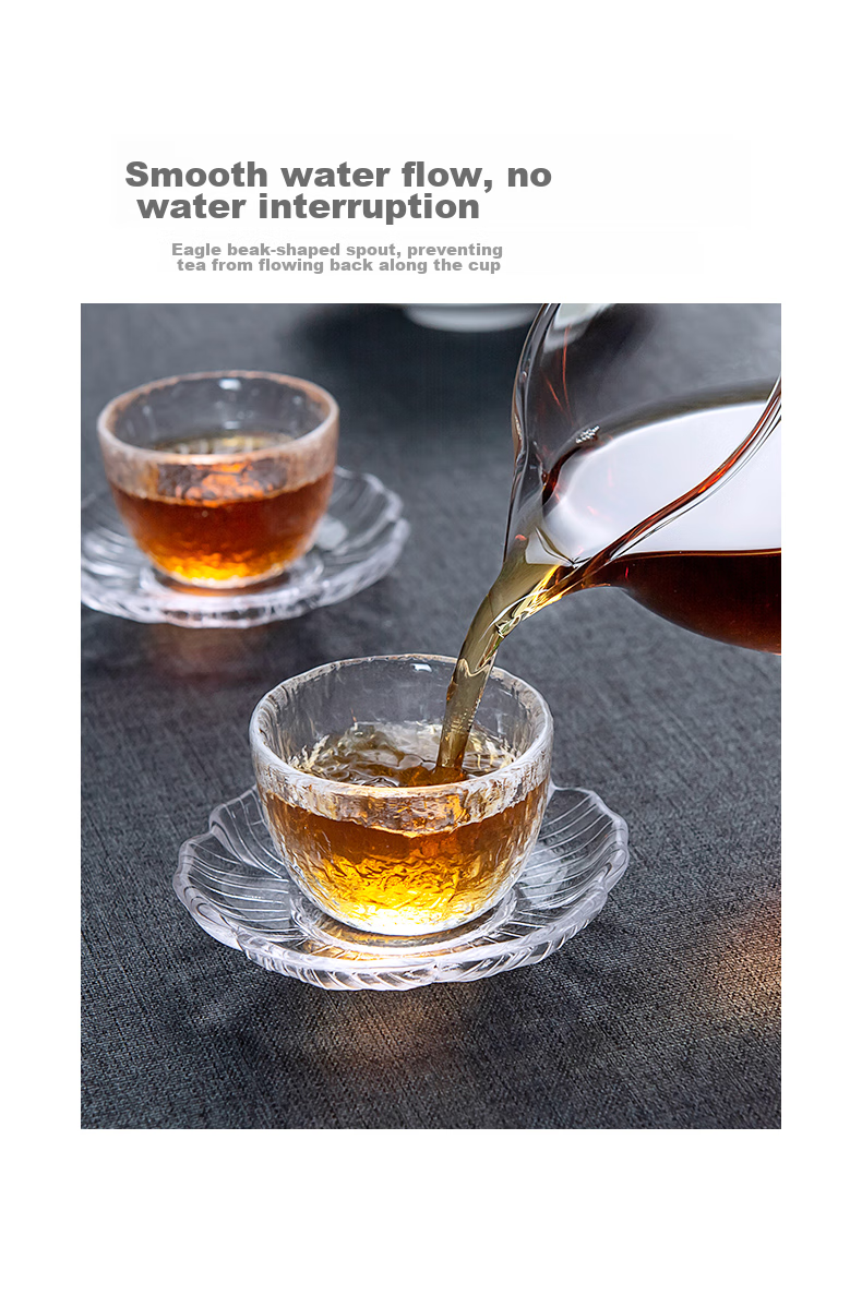 JHY Genuine Price, Glass Fair Cup with Filter, Thickened Heat-Resistant Tea Divider, Tea Sea, Tea Accessories 8