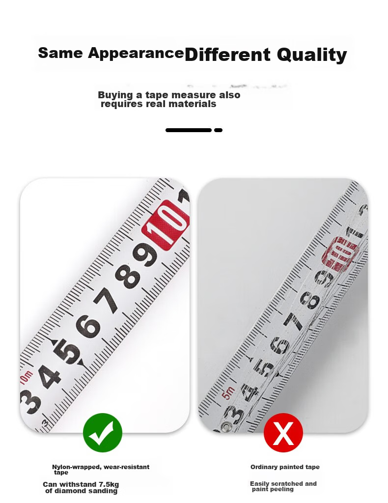 DELIXI ELECTRIC Steel Tape Measure, Household Wear-Resistant Drop-Proof High-Precision Self-Locking Ruler, Carpentry Ruler for Renovation Measurement, Steel Tape Measure 5*19 2